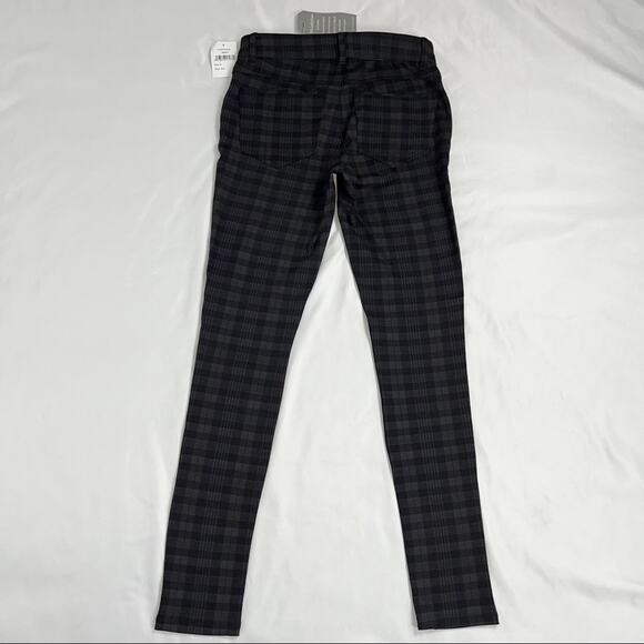 Wit & Wisdom Ab-Solution Ponte Black & Gray Plaid Skinny Pants Size 0 NWT - Picture 4 of 13